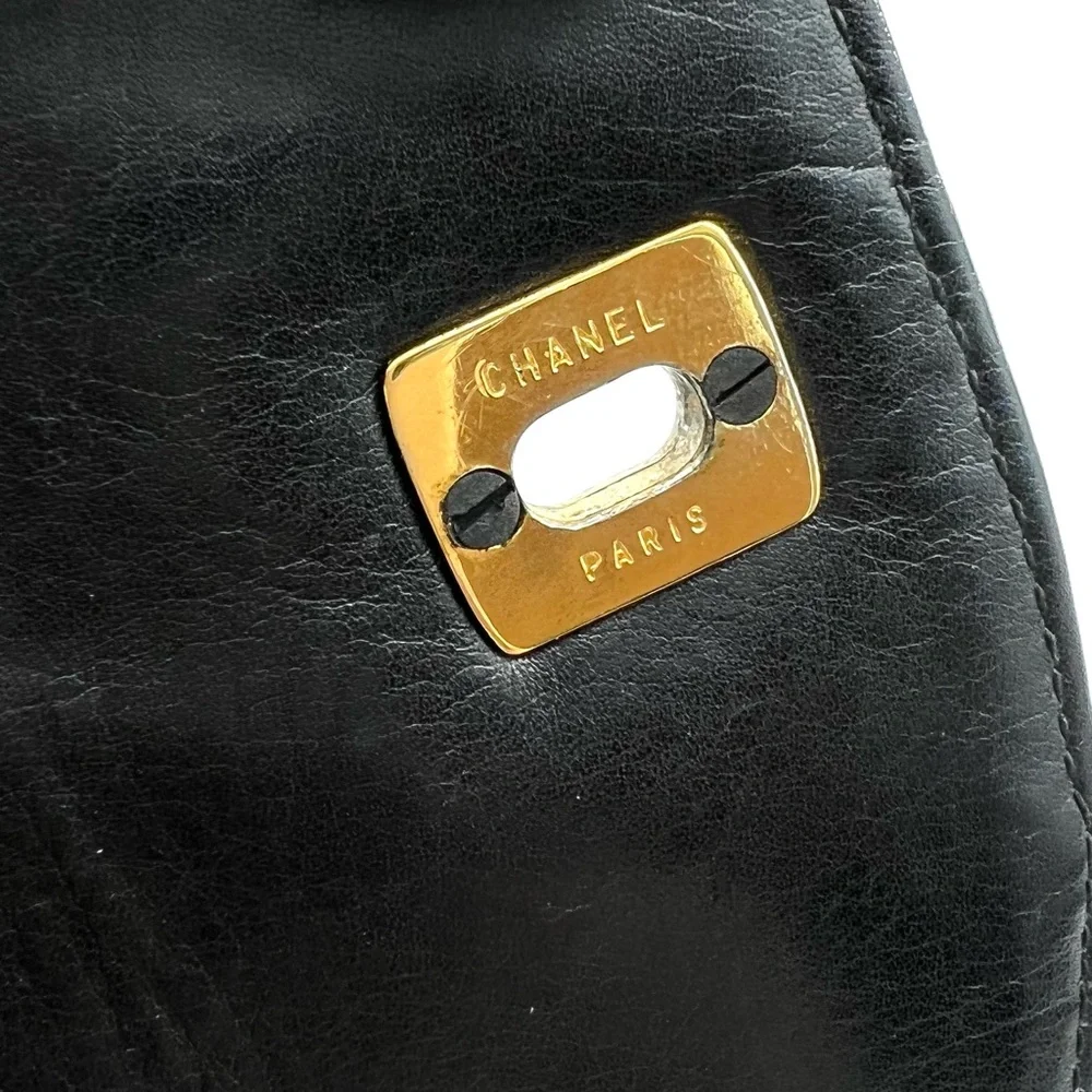 ✈️sold✈️Chanel Black Gold Bag Bum bag Belt - Picture 16 of 16